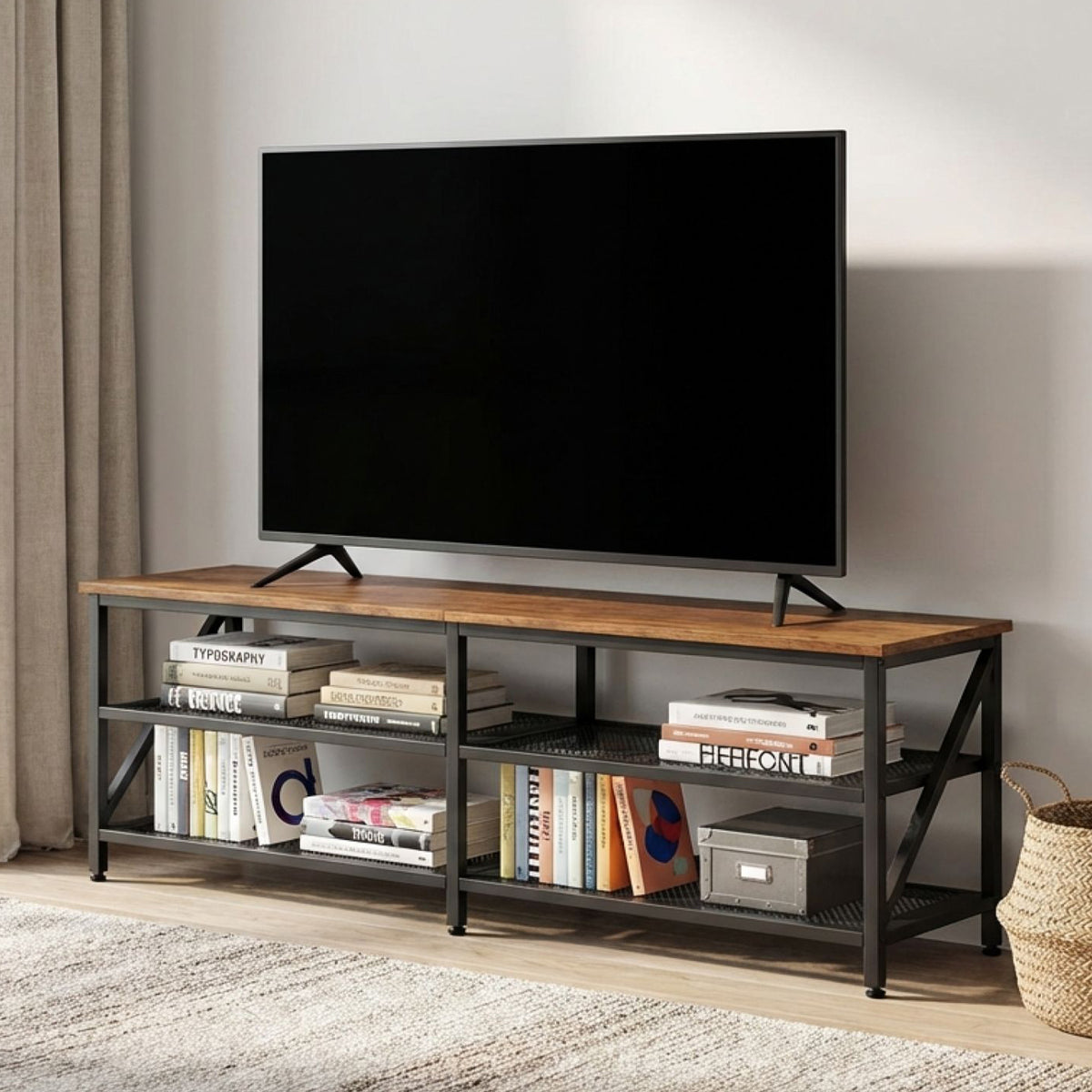 Gambia 1.6m Entertainment Unit - Rustic Brown