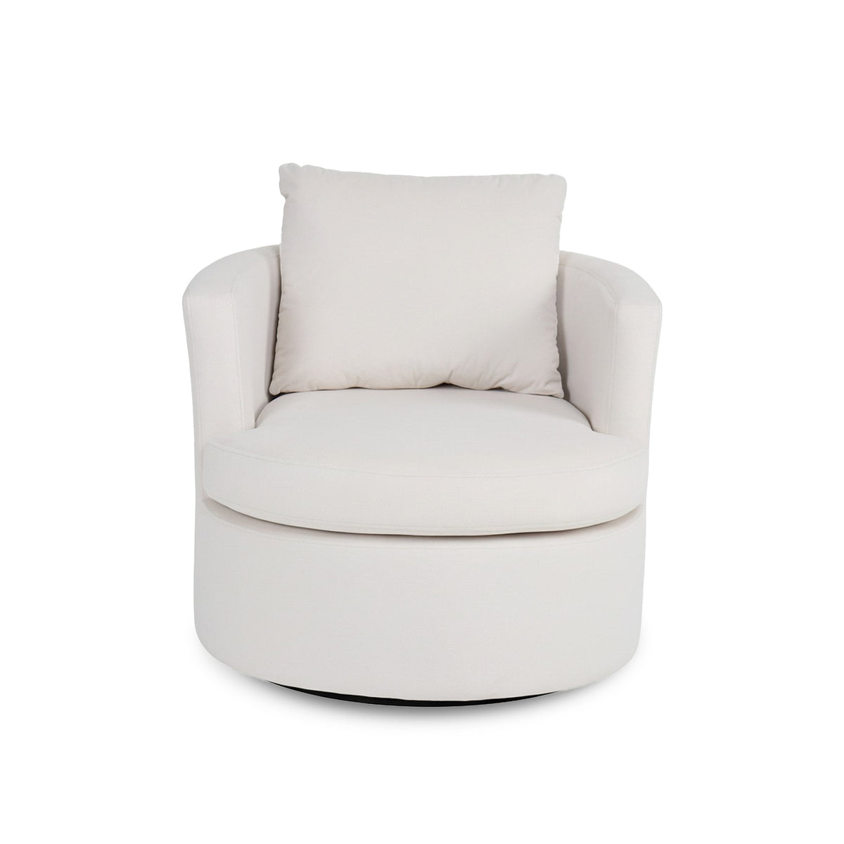 Luva Velvet Swivel Armchair - Cream