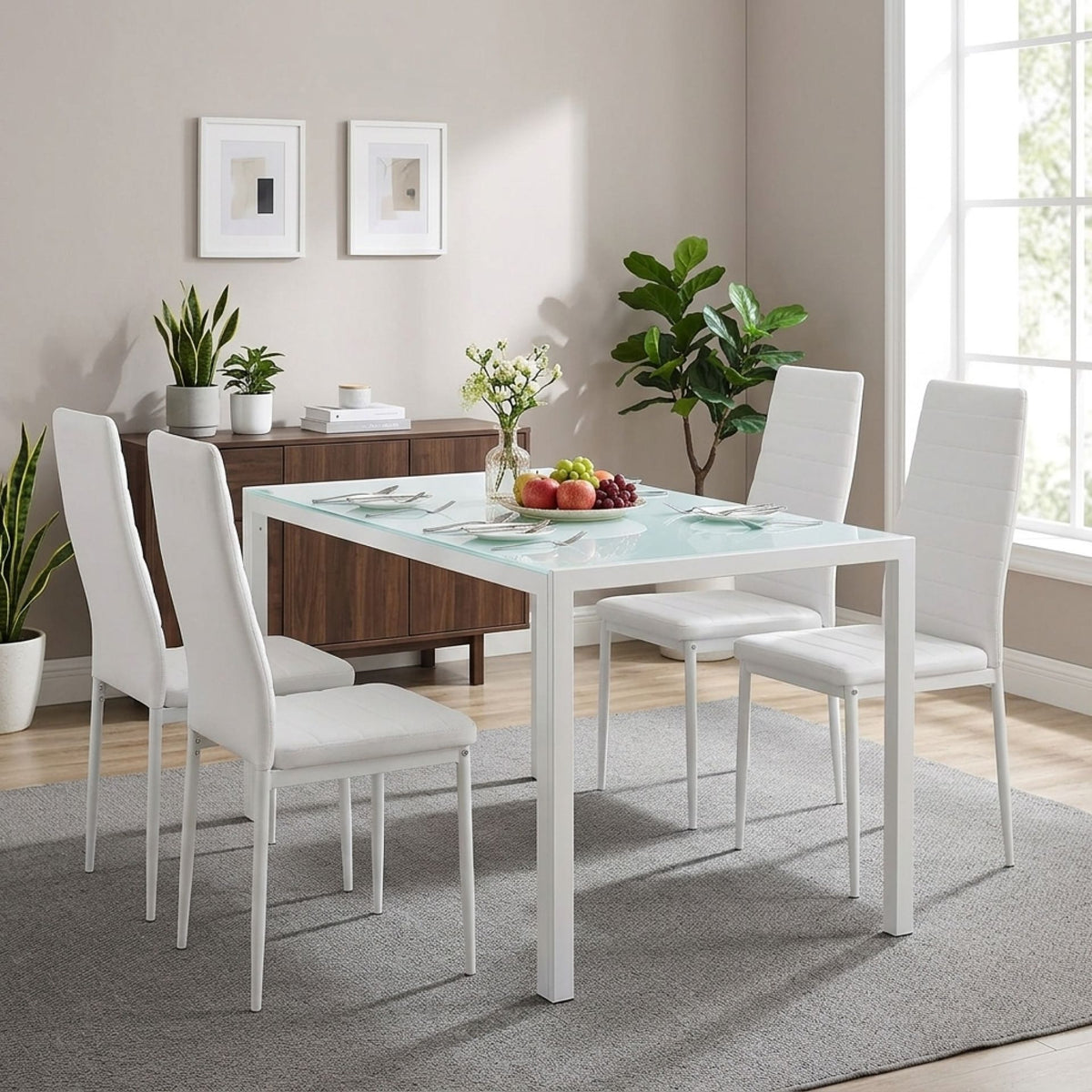 Samuel 5 Piece 1.4m Dining Set - White