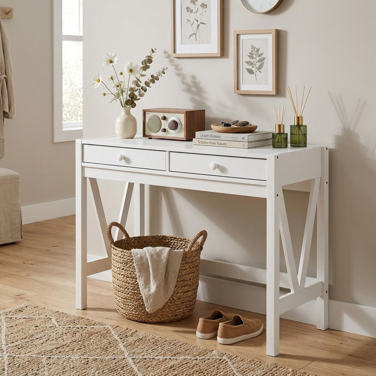 Wister Console Table - White