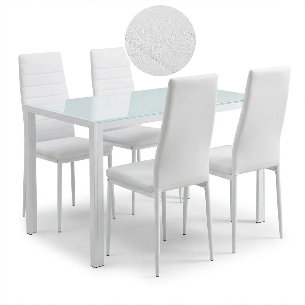 Samuel 5 Piece 1.2m Dining Set - White