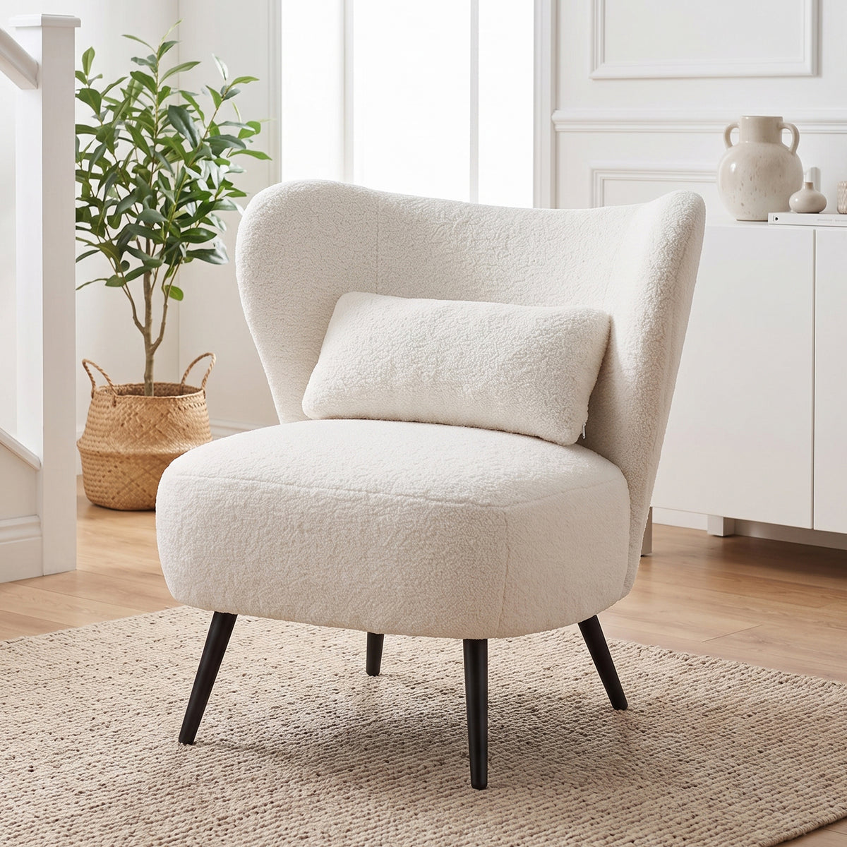Nook Boucle Armchair - White