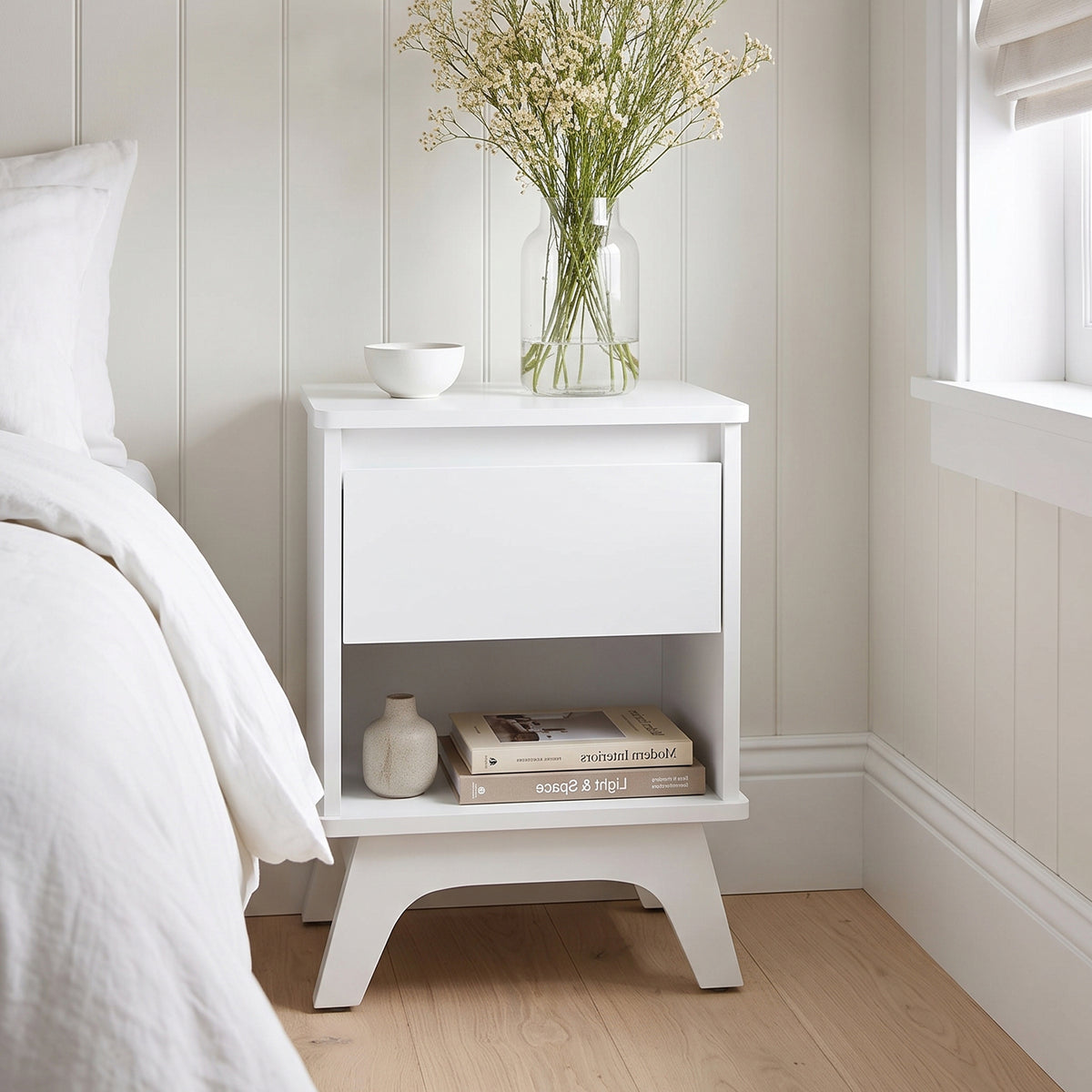 Mason Bedside Table - White