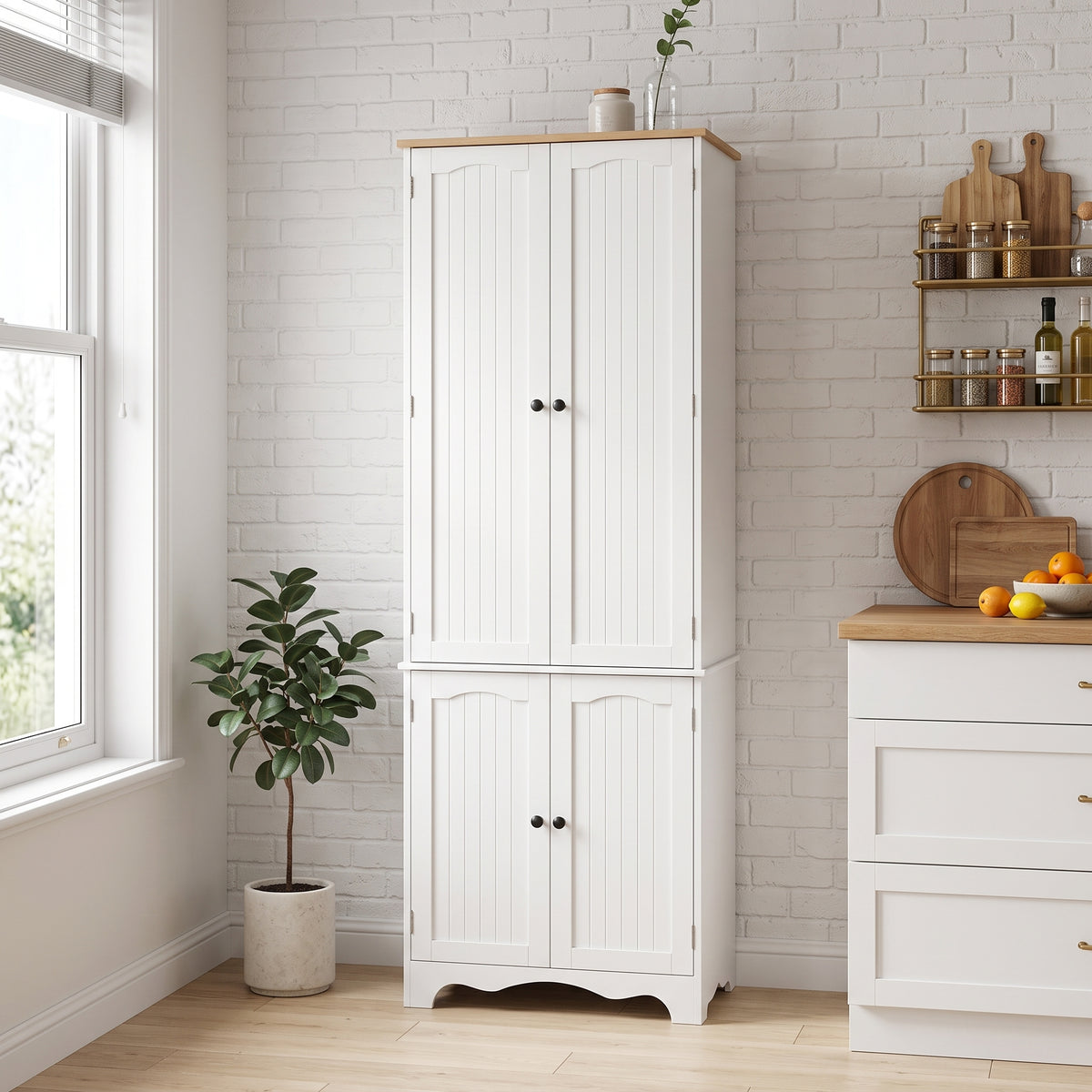 Repose 4 Door Cupboard - White