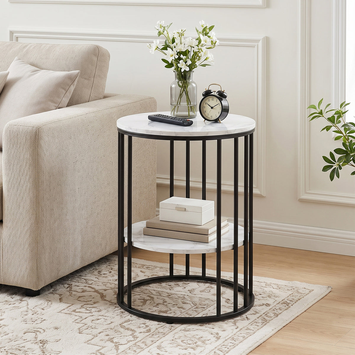 Kael Round Coffee Table - White