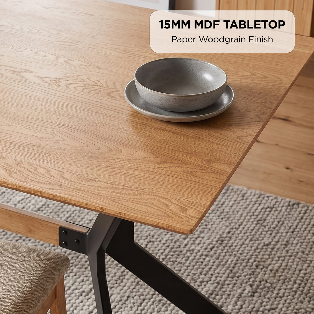 Jackson Dining Table 180 x 90cm - Natural