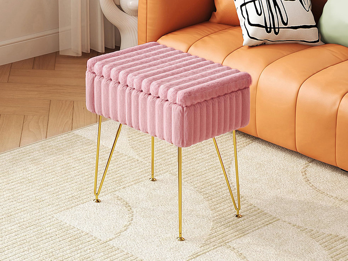 Sevan Side Table with Storage - Pink