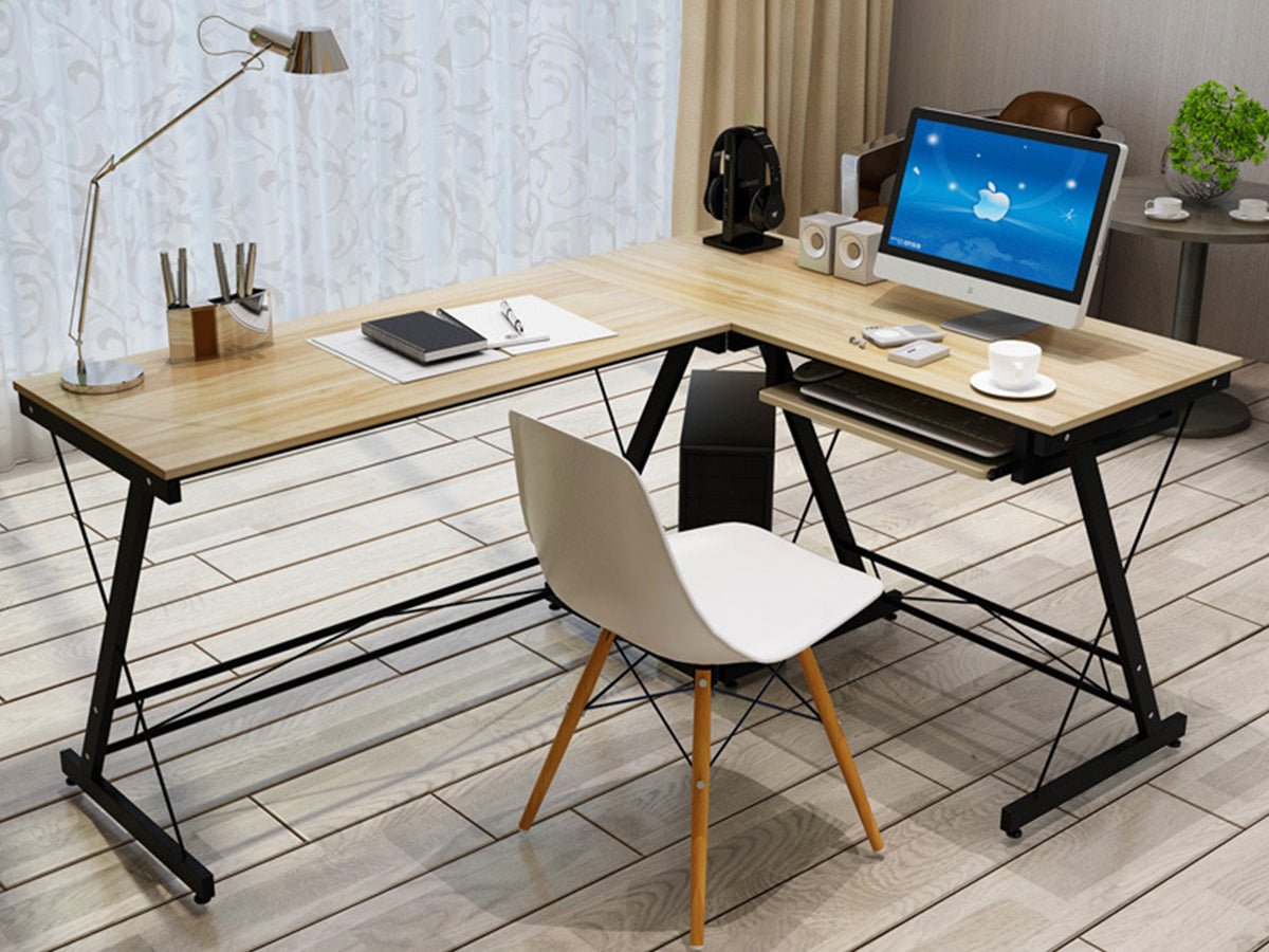 Steven Computer Corner Desk - Natural