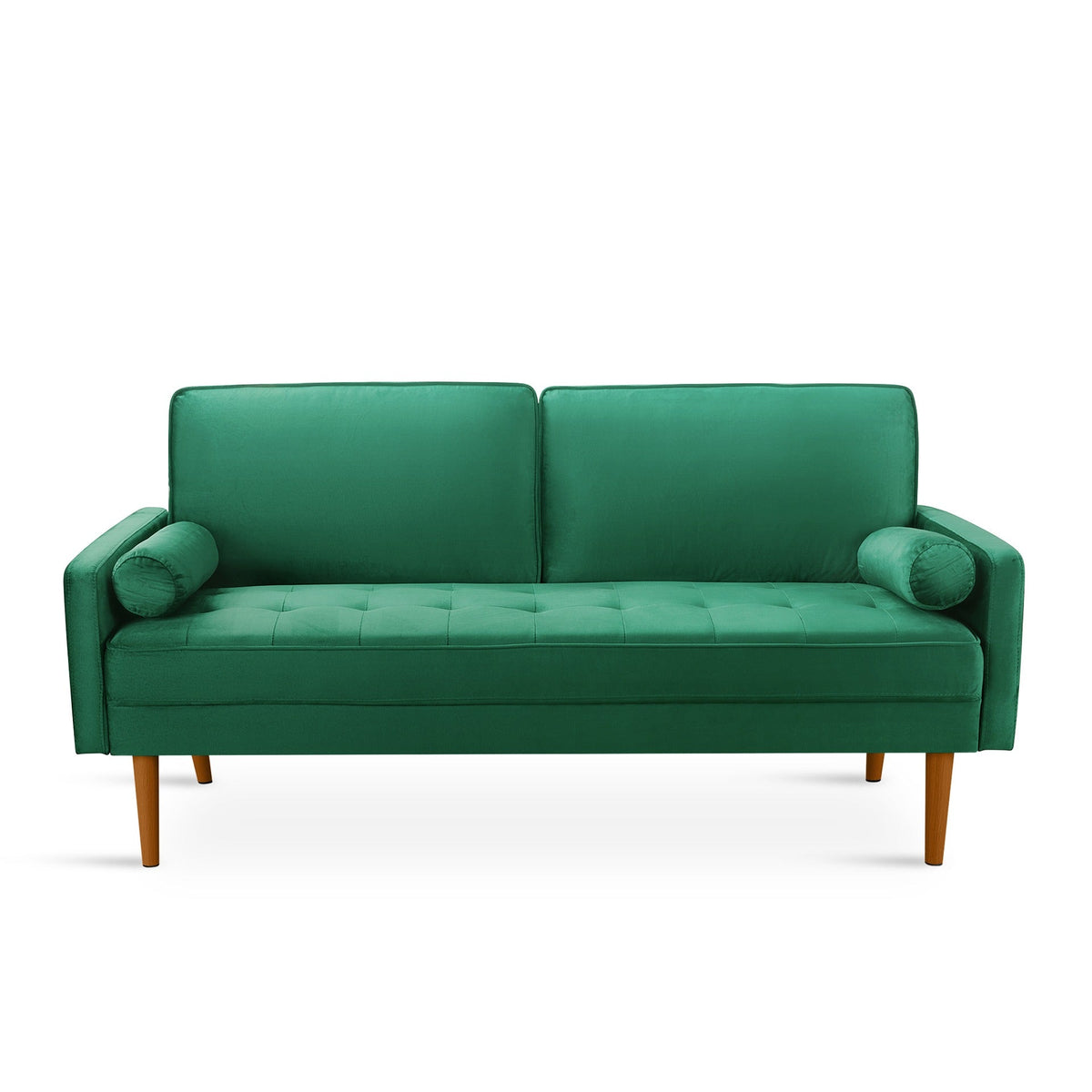 Alaina Velvet 3 Seater Sofa - Green
