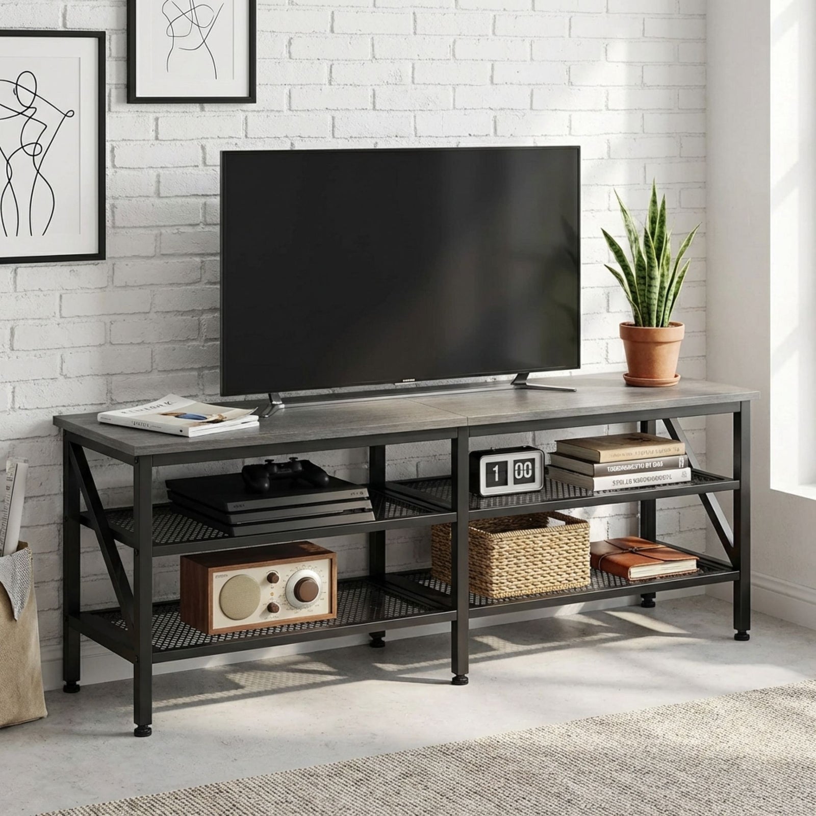 Gambia 1.4m Entertainment Unit - Grey Oak