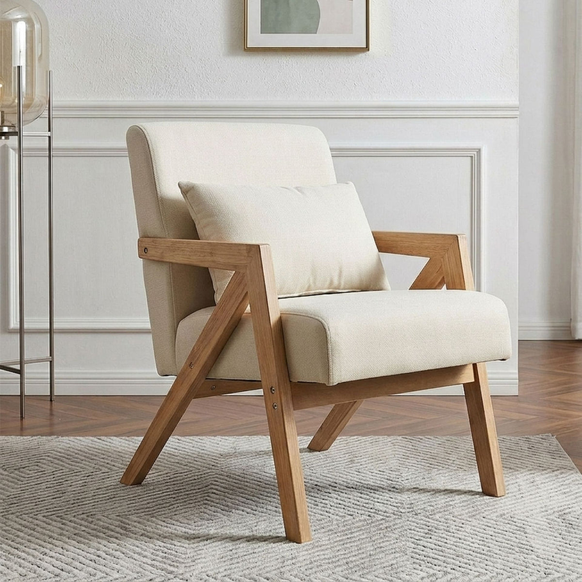 Aalto Velvet Armchair - Beige