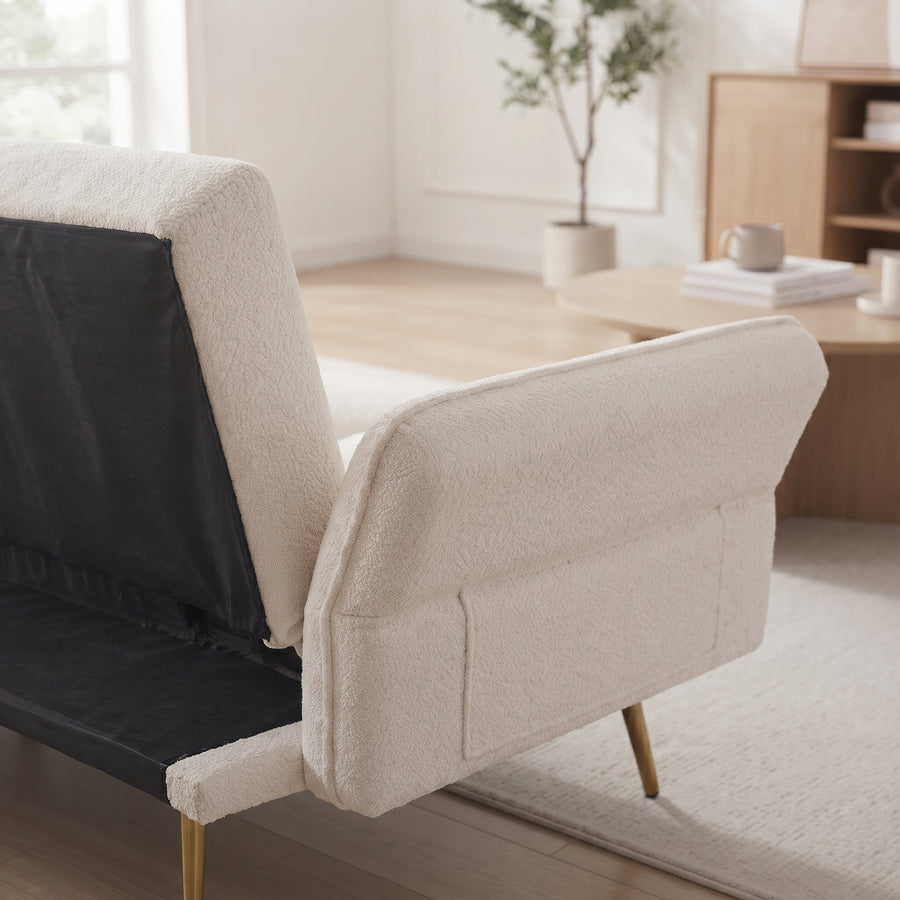 Forest 3 Seater Sofa Bed with Cup Holder - Beige