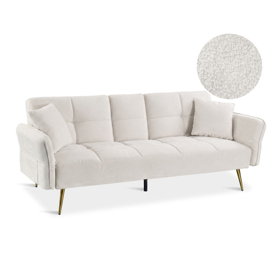 Forest 3 Seater Sofa Bed with Cup Holder - Beige