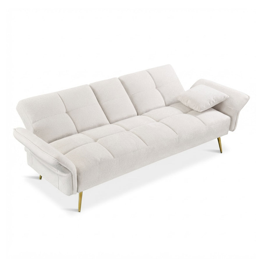 Forest 3 Seater Sofa Bed with Cup Holder - Beige