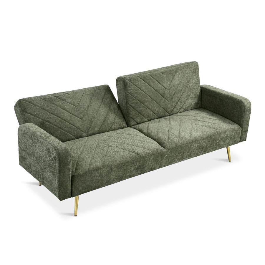 Kiwi Chenille 3 Seater Sofa Bed - Green