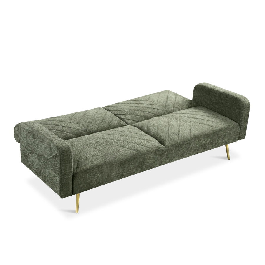 Kiwi Chenille 3 Seater Sofa Bed - Green