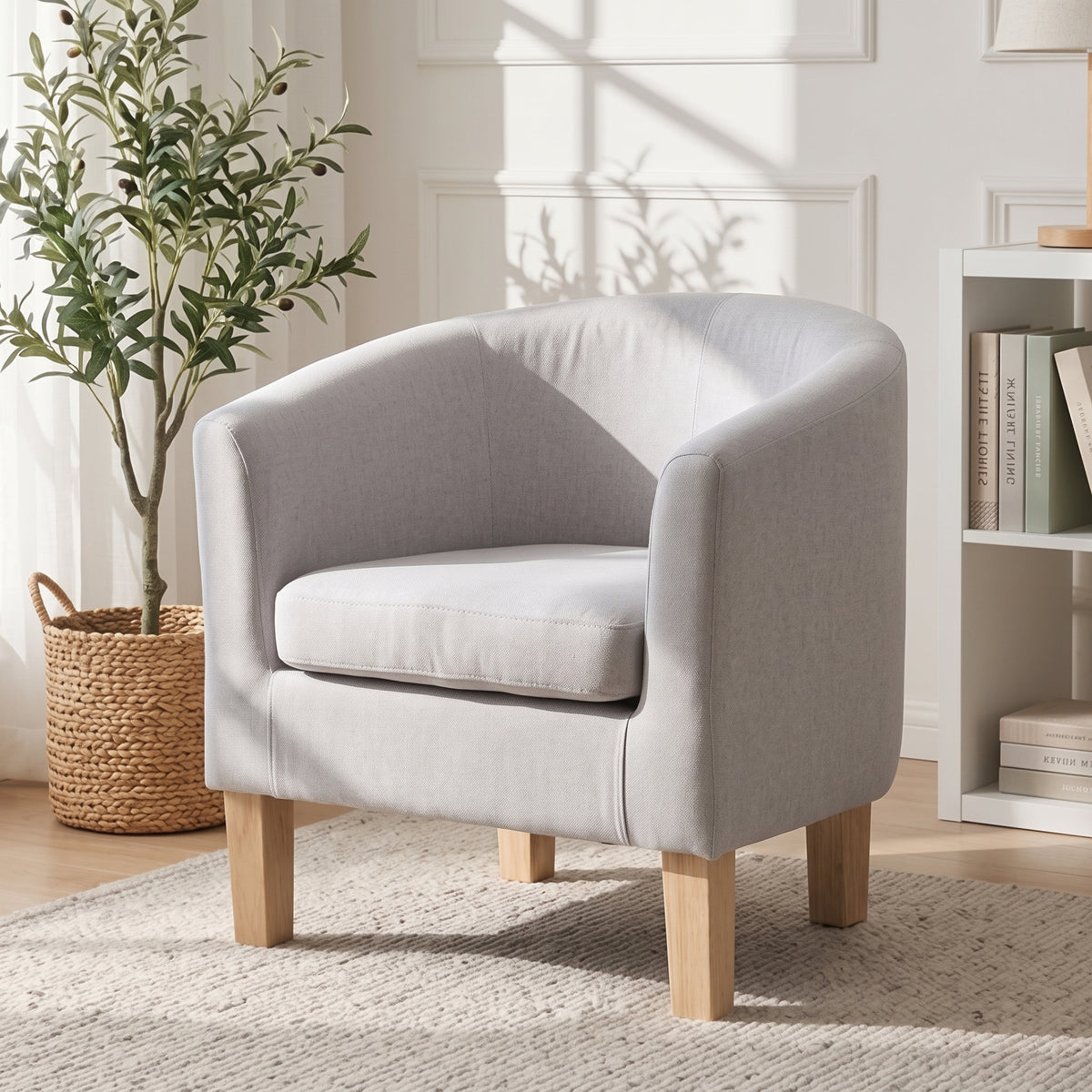 Ryan Tub Armchair  - Light Grey