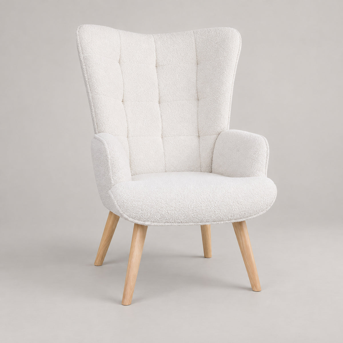 Airi Boucle Armchair - White