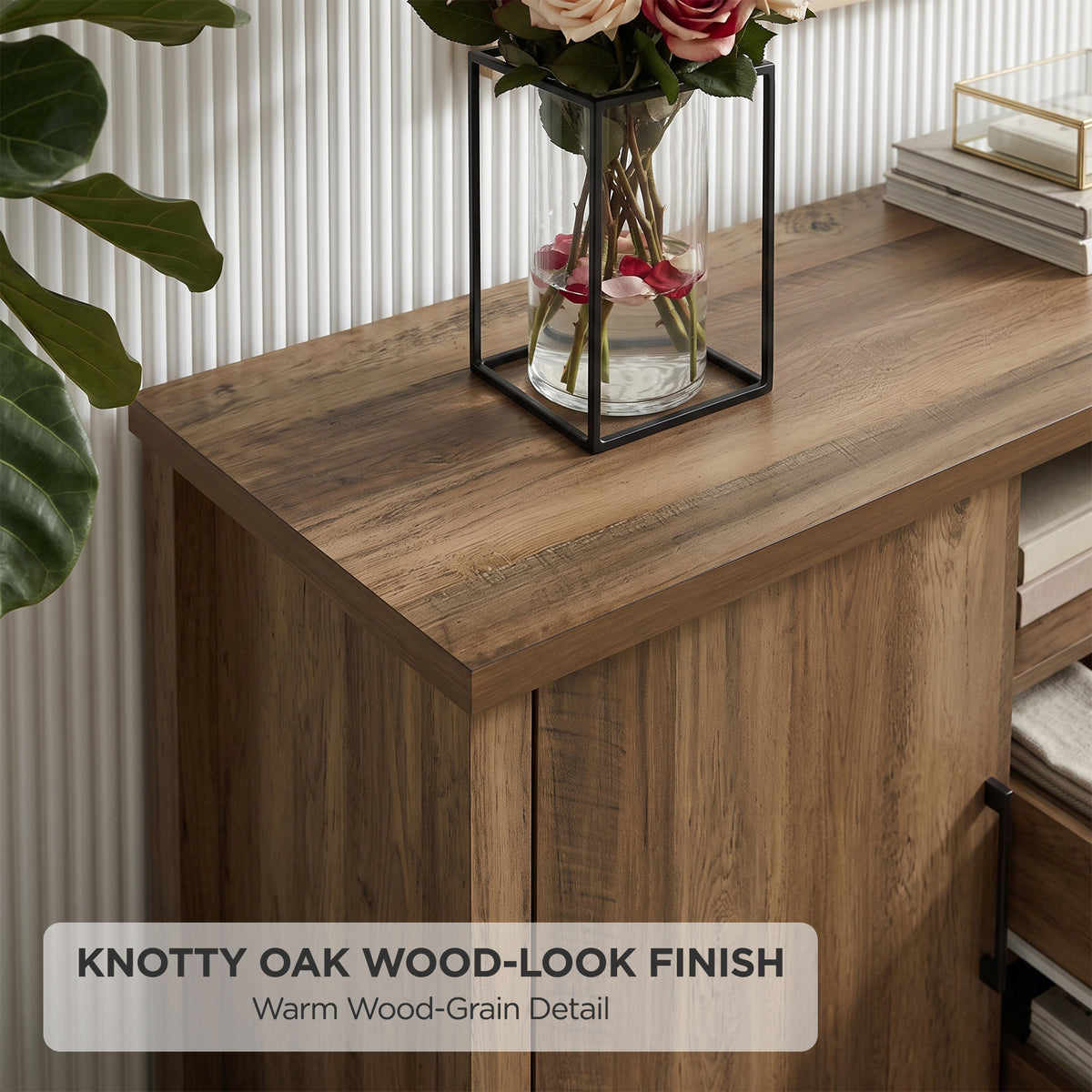 Georgie Sideboard Buffet Table - Knotty Oak