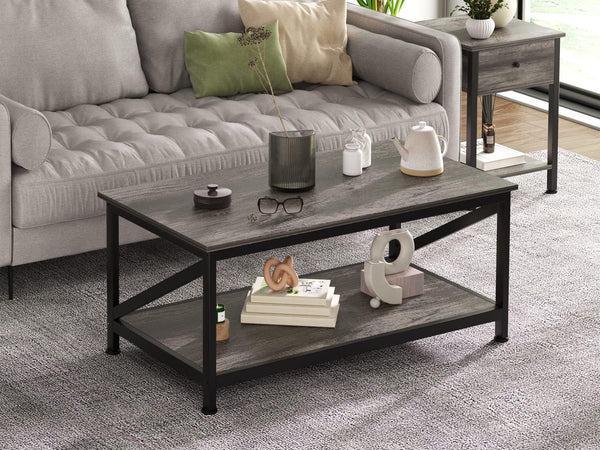 Atlas 1m Coffee Table - Grey Oak