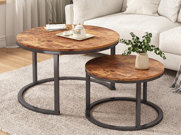 Buir Nesting Coffee Table - Set of 2 - Light Cherry