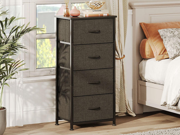 Hailey 4 Drawers Tallboy - Black