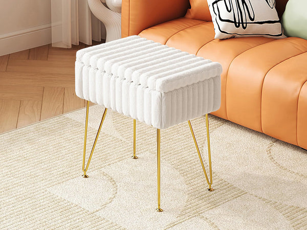 Sevan Side Table with Storage - White