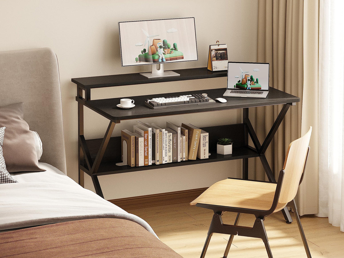 Michael 100cm Computer Desk Study Table - Black