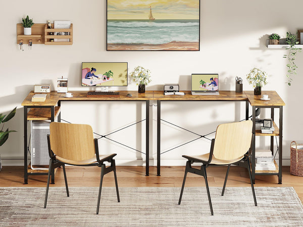 Omar Computer Corner Desk - Rustic Brown