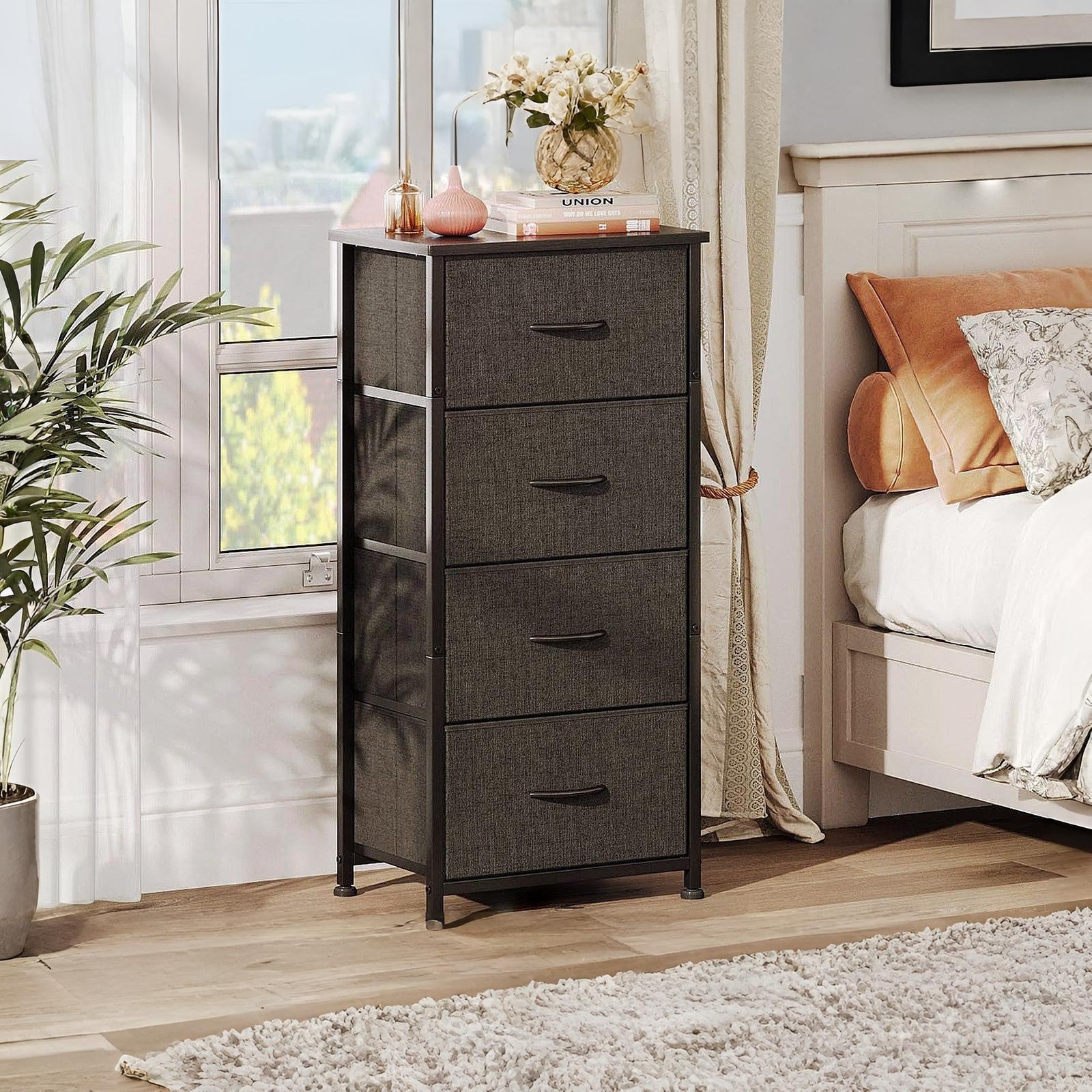 Hailey 4 Drawers Tallboy - Black (0.019m3 - 6.3kg)